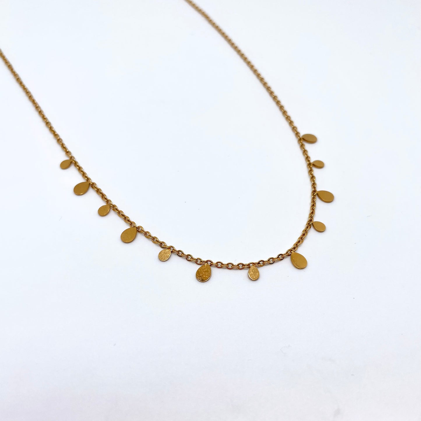 304 Stainless Steel Cable Chain Necklace with Drops