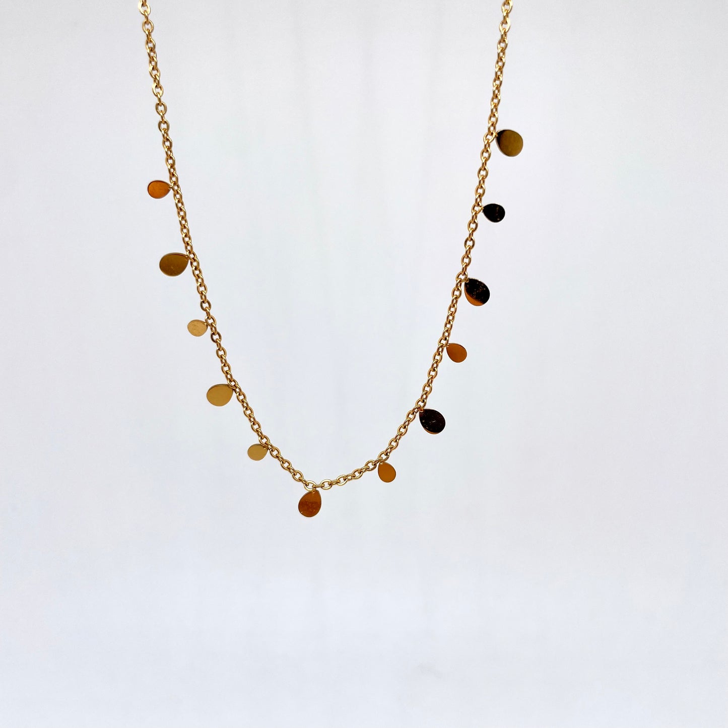 304 Stainless Steel Cable Chain Necklace with Drops
