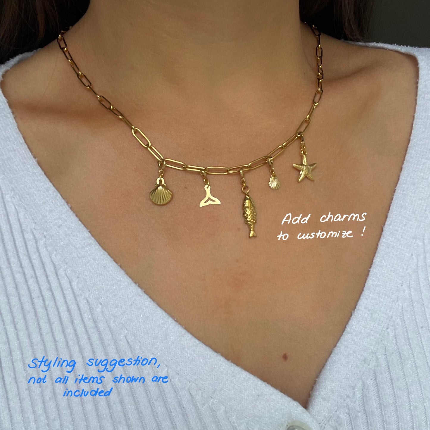 Round Clasp Paperclip Necklace