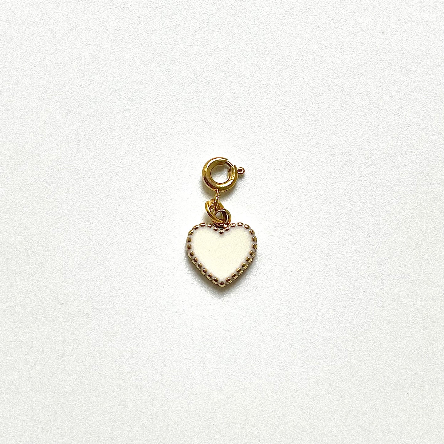 White Heart Charm