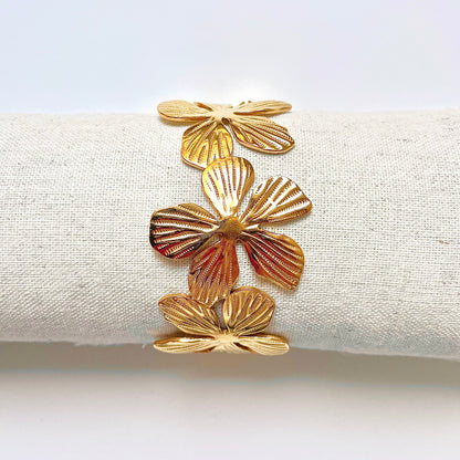 Stainless Steel Flower Bracelet