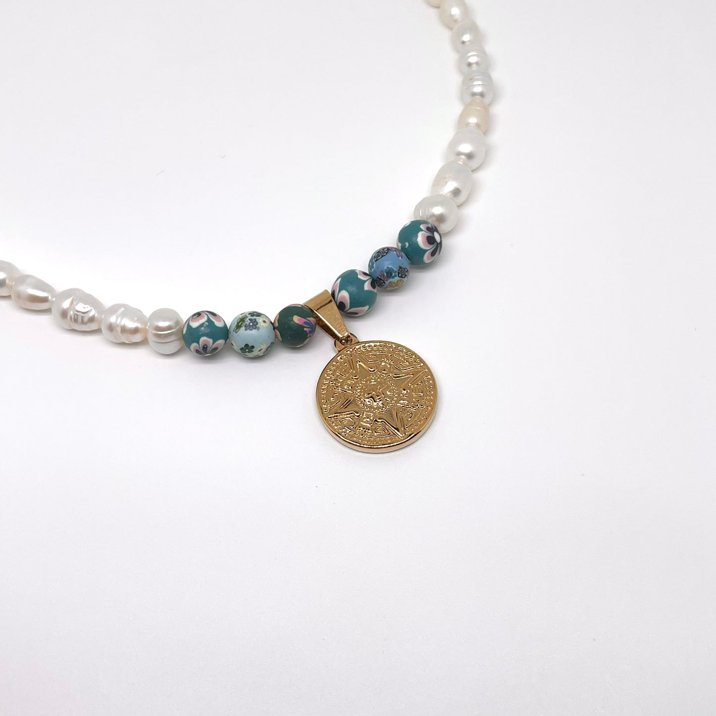 Pearl and Clay Necklace